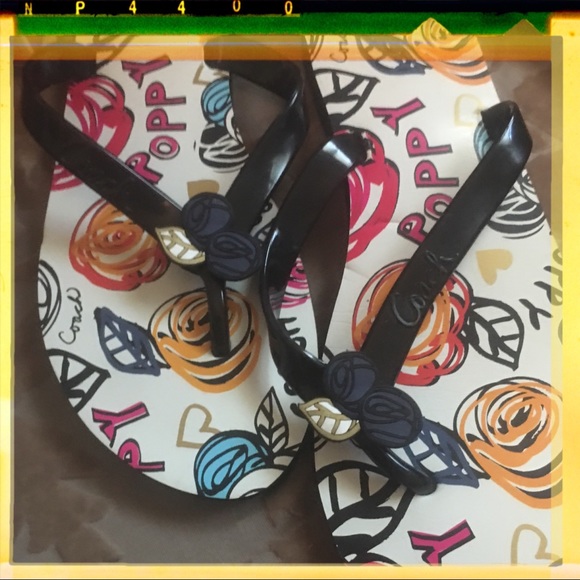 *NWT* - Authentic Coach “Poppy” Flip Flops - Picture 2 of 5